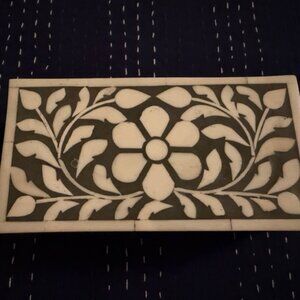Grey & White Inlay Decorative Box